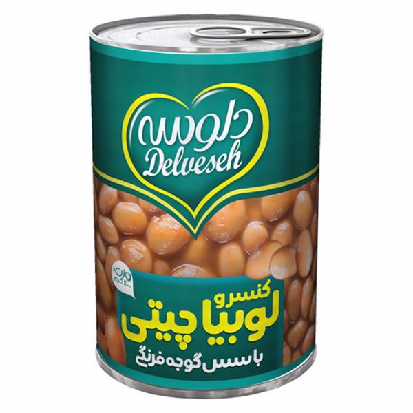 کنسرو لوبیاچیتی 420 گرمی دلوسه