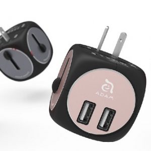 شارژر و آداپتور مسافرتی ادم المنتس Adam Elements TA502 Travel Adapter Black/Rose Gold