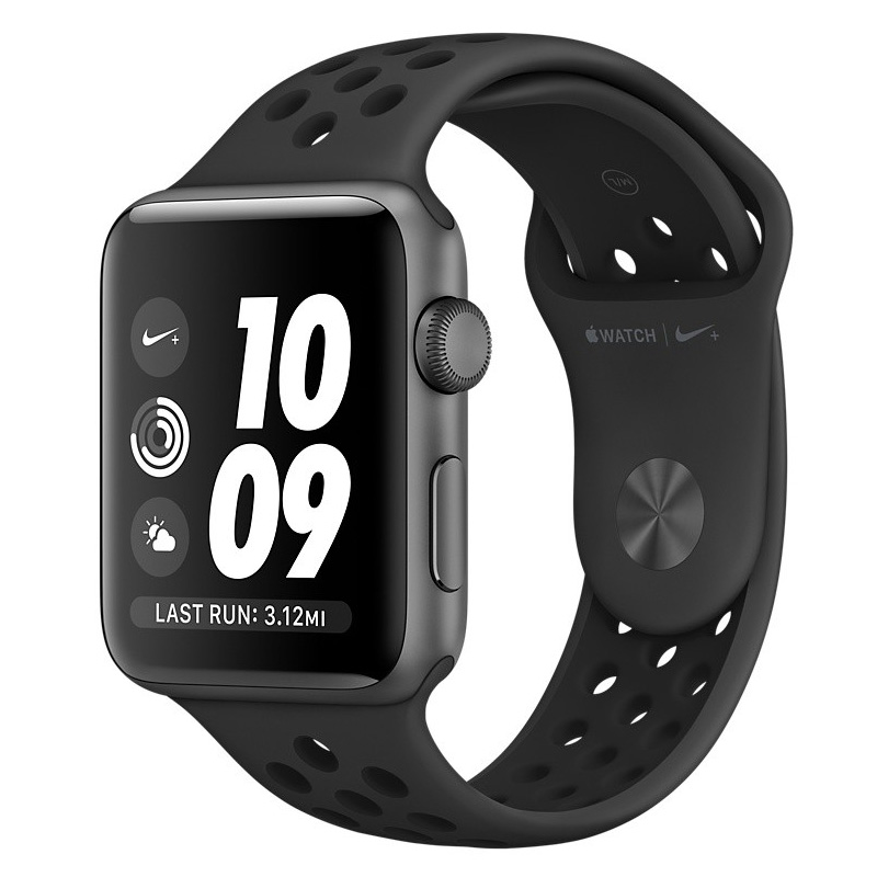 ساعت هوشمند اپل واچ سری 3 Apple Watch Series 3 Nike+ 42mm Space Gray Aluminum Case with Anthracite/Black Nike Sport Band GPS