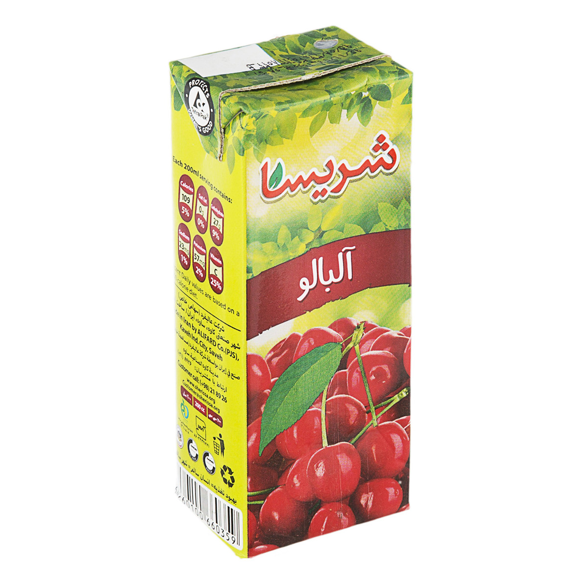 نوشیدنی آلبالو 200 میلیلیتری شریسا