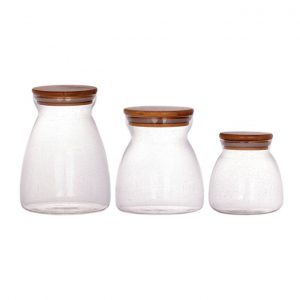 ست بانکه خمره ای درب بامبو 3 پارچه