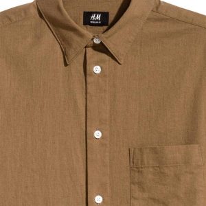 2 پیراهن مردانه قهوهای H&M