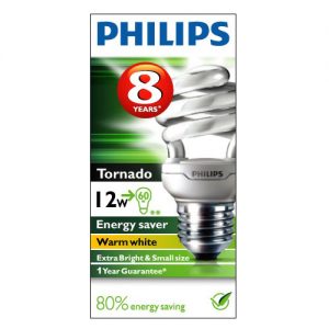 2 لامپ کم مصرف آفتابی 12 وات سر پیچ معمولی Tornado Mini 12W E27