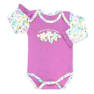 بادی مدل گلهای رنگارنگ پنبه ای بچگانه Adamak