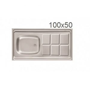سینک ظرفشویی معمولی اخوان ۱۰۰×50 تک لگنه
