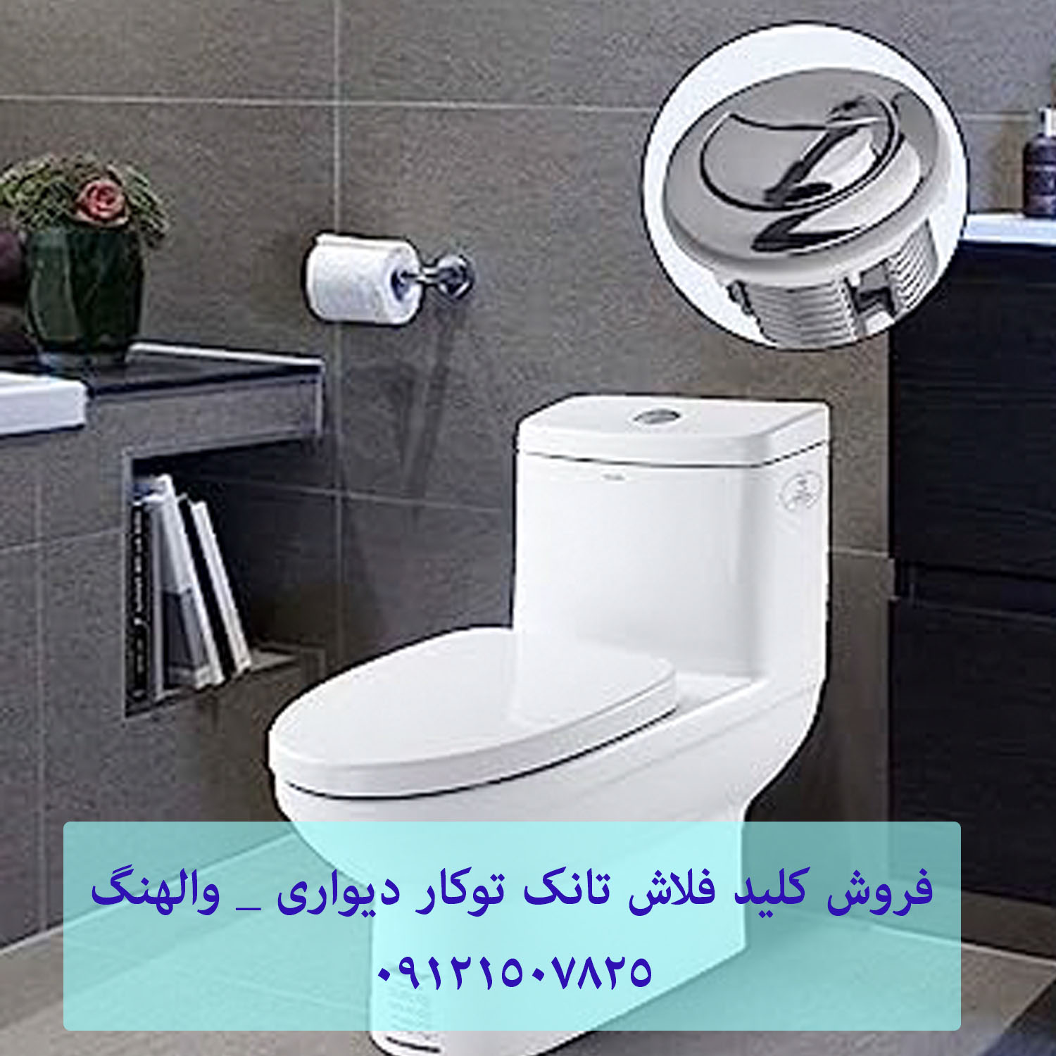 فروش کلید فلاش تانک دیواری توکار _ والهنگ و توالت های دیواری 22414950