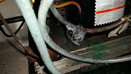 رفع نشتی گاز مبرد در یخچال ویترینی-09121507825